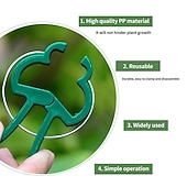 رخيصةأون ملحقات العناية بالنباتات-20 قطعة مقاطع دعم النبات زهرة و كرمة حديقة الطماطم مشابك دعم نباتات لدعم السيقان تنمو الكروم تستقيم التسلق