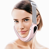 cheap Facial Care Devices-EMS Facial Lifting Massager Double Chin V Shape Lift Belt Red Blue Light LED Face Slimming Vibration Face Lift Devices Skin Care Perfect Birthday Gift For Mother Girls Women