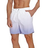 お買い得  男性用水泳パンツ-男性用 ボードショーツ スイムショーツ スイムトランク ドローストリング メッシュ裏地付き 弾性ウエスト 勾配 速乾性 ショート カジュアル 日常 祝日 ハワイアン ボヘミアン ブラック ピンク マイクロエラスティック