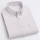 preiswerte Oxford-Hemden für Herren-Herren Oberhemd Gestreiftes Hemd Hemd Oxford Hemd Kariert / Gestreift / Chevron Hochzeit Büro &amp; Karriere Kastanienbraun Hellgelb Hellblau Weiß Langarm Hemdkragen Frühling Sommer Bekleidung Kreuz