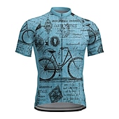 voordelige Heren shirts-Voor heren Wielrenshirt Grafisch Grappig Korte mouw Fietsen Shirt Kleding Bovenlichaam met 3 achterzakken Bergracen Wegwielrennen Sneldrogend Reflecterende strips Achterzak Vochtregelerend Sport Rood