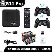 זול משחקי וידאו-ampown g11 pro 4k hd 3d gamebox קונסולת משחקי וידאו 64g 128g 256g game sopa 2.4g tablet gamepad תמיכה psp gbc gba n64 40000 משחקים, מתנות למסיבת יום הולדת לחגים לחברים ולילדים