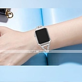 tanie Paski do zegarków Apple-Pasek do zegarka na Apple Watch 38mm 40mm 41mm 42mm 44mm 45mm 49mm iwatch Series Ultra 8 7 6 SE 5 4 3 2 1 Stal nierdzewna Stras Zastąpienie Pasek Damskie Błyszczący Diament Zapięcie metalowe