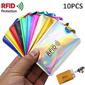 رخيصةأون حامل بطاقة RFID-20 قطعة من محفظة ألومنيوم ذكية مضادة للسرقة ومضادة لموجات الراديو NFC ومضادة لموجات الراديو ومضادة لموجات الراديو وحامل بطاقات من الألومنيوم