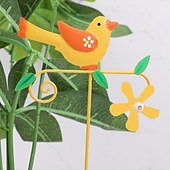 baratos Espanta-espíritos-1pc sinos de vento de flor de metal inserções de decoração micro-paisagem recortes de jardim moído para decoração de jardim de varanda de janela