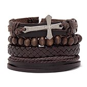 economico Accessori indossabili-set di combinazioni di braccialetti intrecciati da uomo accessori in lega gioielli fai da te