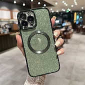 Недорогие Чехлы для iPhone-телефон Кейс для Назначение Айфон 15 Про Макс Плюс iPhone 14 13 12 11 Pro Max Plus Кейс на заднюю панель С Магсейф и протектор экрана ТПУ