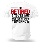 お買い得  メンズグラフィックTシャツ-男性用 グラフィック レタープリント Tシャツ グラフィックTシャツ コットン 半袖 グラフィック シャツ ワイン ホワイト レッド 快適なTシャツ バケーション ストリート ファッションデザイナーの衣類