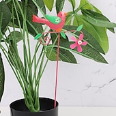 baratos Espanta-espíritos-1pc sinos de vento de flor de metal inserções de decoração micro-paisagem recortes de jardim moído para decoração de jardim de varanda de janela