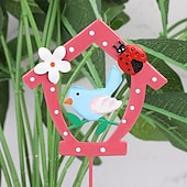 baratos Espanta-espíritos-1pc sinos de vento de flor de metal inserções de decoração micro-paisagem recortes de jardim moído para decoração de jardim de varanda de janela