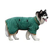 ieftine halat de baie purtabil-prosop pentru animale de companie absorbant cu uscare rapidă halat de baie pentru câini mare verde animal de companie it wrap talie halat de baie