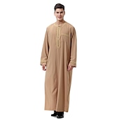 رخيصةأون عربي مسلم-رجالي رداء - روب ثوب / جبة ديني سعودي عربي العربية مسلم رمضان بالغين / قمصان الرضعثوب الراقص
