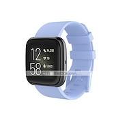 billiga Fitbit klockband-Smart Watch-band för Fitbit Versa 2 / Versa Lite / Versa SE / Versa Mjuk silikon Smart klocka Rem Justerbar Andningsfunktion Klassiskt lås Sportband Ersättning Armband