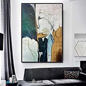 abordables Peintures Abstraites-Mintura main guitare peintures à l&#039;huile sur toile mur art décoration moderne abstrait image pour la décoration intérieure roulé sans cadre non étiré peinture
