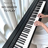 cheap Musical Instruments-Piano Notes Guide For Beginner Removable Piano Keyboard Note Labels For Learning 88-Key Full Size Made Of Silicone No Need Stickers Reusable For Kids Student