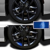 billige Karosseridekorasjon og -beskyttelse til bil-6 stk universelle bilfelg vinyl klistremerker reflekterende hash mark stripe racing hjul nav dekaler hjul dekor