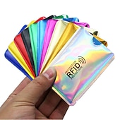 رخيصةأون حامل بطاقة RFID-20 قطعة من محفظة ألومنيوم ذكية مضادة للسرقة ومضادة لموجات الراديو NFC ومضادة لموجات الراديو ومضادة لموجات الراديو وحامل بطاقات من الألومنيوم