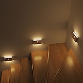 cheap Sensor Night Lights-PIR Motion Sensing Night Light USB Rechargeable LED Human Body Sensing Night Light Smart Light Control Wall Lamp for Room Wall Wardrobe Home Bathroom Shoe Cabinet Bedroom Lighting