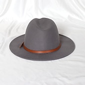 baratos Chapéu de Festa-Chapéus Lã / Acrílico Chapéu Fedora Formal Casamento coquetel Royal Astcot Simples Clássico Com Cor Pura Capacete Chapéu