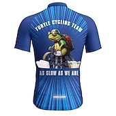 cheap Men's Jerseys-Men's Cycling Jersey Graphic Letter &amp; Number Funny Short Sleeve Bike Jersey Top with 3 Rear Pockets Mountain Bike MTB Road Bike Cycling Quick Dry Reflective Strips Back Pocket Moisture Wicking Sports