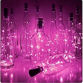 economico Striscie luci a batteria-led luci stringa bottiglia a forma di sughero decorazione di nozze all&#039;aperto 2m led notte luce stellata 30 pz 12 pz 10 pz filo di rame tappo bottiglia di vino lampada festa di nozze decorazione