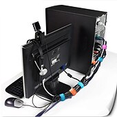 お買い得  フック-ワイヤーオーガナイザー 再利用可能なワイヤー粘着ループフック ナイロンストラップオーガナイザー 自己粘着クリップホルダー 電源ケーブルタイ