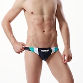 preiswerte Herren Badehosen-Herren Bademode Badehosen Elastische Taille Farbblock Atmungsaktiv Weich Outdoor Casual Täglich Hawaiianisch Stilvoll Schwarz Weiß Mikro-elastisch