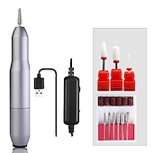 preiswerte Persönliche Schutzausrüstung-nagelbohrer tragbarer elektrischer nagelbohrer usb elektrischer nagelfeiler mit bohrern schleifbänder professionelle nagelbohrmaschine werkzeugmaschinen für acrylnägel gelnagel