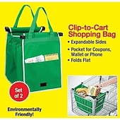 levne úschovna zavazadel a cestování-zahuštěný zelený supermarket košík nákupní taška skladování látková taška netkaná kabelka tv product grab bag