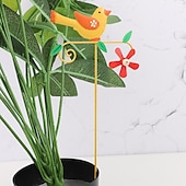 baratos Espanta-espíritos-1pc sinos de vento de flor de metal inserções de decoração micro-paisagem recortes de jardim moído para decoração de jardim de varanda de janela