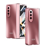 cheap Samsung Cases-Phone Case For Samsung Galaxy Z Fold 5 Z Fold 4 Z Fold 3 Full Body Case Flip Plating Dustproof Solid Colored PC