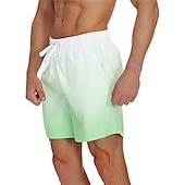 お買い得  男性用水泳パンツ-男性用 ボードショーツ スイムショーツ スイムトランク ドローストリング メッシュ裏地付き 弾性ウエスト 勾配 速乾性 ショート カジュアル 日常 祝日 ハワイアン ボヘミアン ブラック ピンク マイクロエラスティック