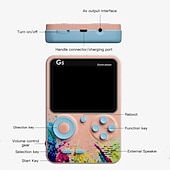 Χαμηλού Κόστους Game Consoles-g5 κονσόλα παιχνιδιών 500 παιχνιδιών κλασική συσκευή παιχνιδιών εργονομική συσκευή αναπαραγωγής παιχνιδιών χειρός με οθόνη 3,0 ιντσών για παιδιά δώρο κονσόλα βιντεοπαιχνιδιών