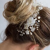 ieftine Accesorii Stilizare Păr-pieptene de păr de mireasă de cristal pentru nuntă, cu strasuri, agrafă de păr de mireasă strălucitoare, accesorii de păr bijuterie pentru femei și fete (argintiu)