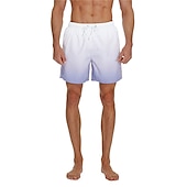 お買い得  男性用水泳パンツ-男性用 ボードショーツ スイムショーツ スイムトランク ドローストリング メッシュ裏地付き 弾性ウエスト 勾配 速乾性 ショート カジュアル 日常 祝日 ハワイアン ボヘミアン ブラック ピンク マイクロエラスティック