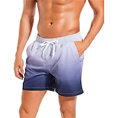 お買い得  男性用水泳パンツ-男性用 ボードショーツ スイムショーツ スイムトランク ドローストリング メッシュ裏地付き 弾性ウエスト 勾配 速乾性 ショート カジュアル 日常 祝日 ハワイアン ボヘミアン ブラック ピンク マイクロエラスティック