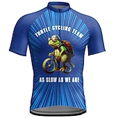 cheap Men's Jerseys-Men's Cycling Jersey Graphic Letter &amp; Number Funny Short Sleeve Bike Jersey Top with 3 Rear Pockets Mountain Bike MTB Road Bike Cycling Quick Dry Reflective Strips Back Pocket Moisture Wicking Sports