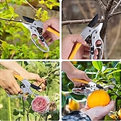 economico attrezzi da giardino-cesoie da giardino, potatori tedeschi, cesoie a cricchetto, lavorare 3 volte più facilmente, attrezzi da giardinaggio, per tagliare rose, fiori, alberi, piante vive, forbici da giardino affilate,