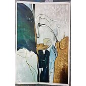 abordables Peintures Abstraites-Mintura main guitare peintures à l&#039;huile sur toile mur art décoration moderne abstrait image pour la décoration intérieure roulé sans cadre non étiré peinture
