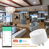 preiswerte Stromversorgung-tuya wifi smart plug funktioniert mit alexa google zur sprachsteuerung mini smart outlet plug mit timer-funktion kein hub erforderlich