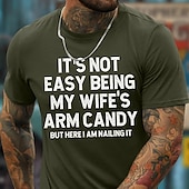 Herren Grafik T-Shirt "Es ist nicht einfach das Arm Candy meiner Frau zu sein aber hier bin ich und mache es großartig" - Lustiges Familienhumor T-Shirt mit kurzen Ärmeln preiswerte Herren -Grafik -T -Shirt-Herren Grafik T-Shirt "Es ist nicht einfach das Arm Candy meiner Frau zu sein aber hier bin ich und mache es großartig" - Lustiges Familienhumor T-Shirt mit kurzen Ärmeln