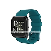 billiga Fitbit klockband-Smart Watch-band för Fitbit Versa 2 / Versa Lite / Versa SE / Versa Mjuk silikon Smart klocka Rem Justerbar Andningsfunktion Klassiskt lås Sportband Ersättning Armband