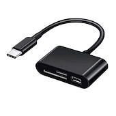 Χαμηλού Κόστους Περιφερειακά Η/Υ-usb c sd card reader adapter type c micro sd tf card reader multifunction 3-in-1 otg adapter for laptop macbooks φορητές κάμερες