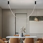 billige Pendellys-led pendel 2/3/4m liner design 1-lys 4000lm minimalistisk design pendel for spisestue, soverom, stue