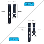 economico Cinturini per orologi Fitbit-3 pezzi Cinturino per orologio  per Fitbit Versa 3 Sense Silicone morbido Sostituzione Cinghia Da donna Da uomo Impermeabile Cinturino sportivo Polsino