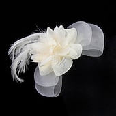 preiswerte Faszinator-Fascinator Hüte Kopfbedeckung Netz Teeparty Pferderennen Ladies Day Melbourne Cup Handgemacht mit floralem Kopfschmuck Kopfbedeckung Kleid zum Beeindrucken Renntag Kleid