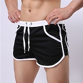 cheap Mens Active Shorts-Men&#039;s Athletic Shorts Running Shorts Gym Shorts Drawstring Elastic Waist Color Block Breathable Quick Dry Outdoor Fitness Gym Sports Casual / Sporty Black White Micro-elastic