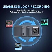 cheap Car DVR-3 Channel Dash Cam Front And Rear Inside 1080P Dash IR Night Vision Loop Recording Car DVR Camera With 3 Inch IPS Screen 3 Cameras Car Dashcam
