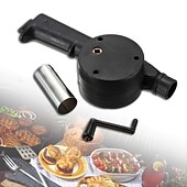 cheap Camp Kitchen-BBQ Fan, Air Blower, Fast Fire Starter, Portable Manual Hand Crank Bellows For Outdoor Picnic Camping Cooking, Barbecue Charcoal Grills Accessories