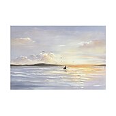 voordelige Schilderijen van landschappen-Hang-geschilderd olieverfschilderij Handgeschilderde Verticaal Abstract Hedendaagse Zonder Inner Frame (Geen frame)
